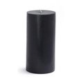 Zest Candle Zest Candle CPZ-092-12 3 x 6 in. Black Pillar Candles-12pcs-Case - Bulk CPZ-092_12